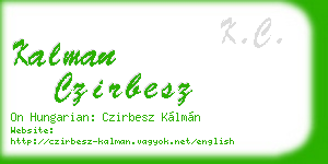 kalman czirbesz business card